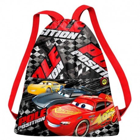 Karactermania Cars 3 Pole Bolsas con Cordón, 42 cm, Negro