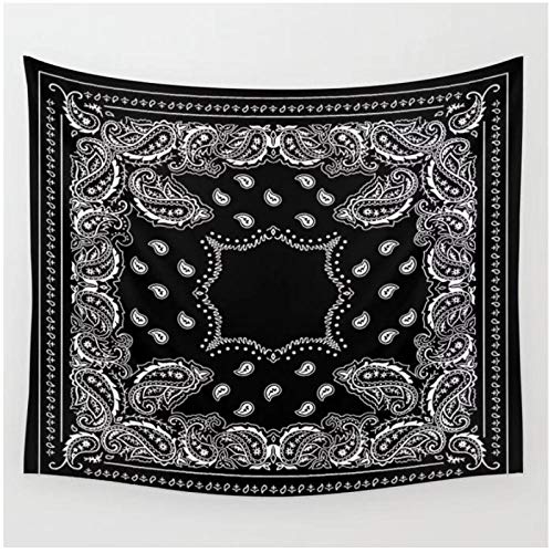 KBIASD Tapiz Blanco y Negro para Colgar en la Pared Alfombra para habitación Colcha de Playa tapices Arte Accesorios para el hogar 150x130cm