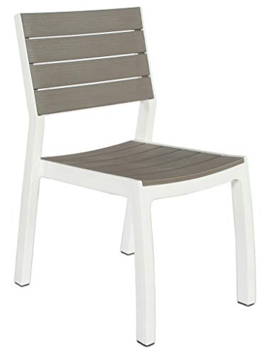 Keter - Silla "Harmony", color blanco/gris pardo, de NEXTRADEITALIA, paquete de 1 unidad