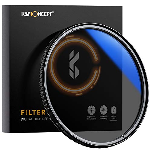 K&F Concept 82mm Filtro Polarizador CPL con 18 Capaz MRC Multirresistentes con Funda