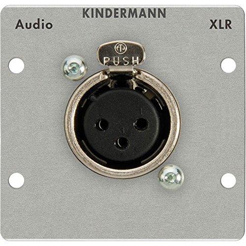 Kindermann 7444000412 XLR Aluminio - Toma de Corriente (XLR, 1 módulo(s), Aluminio, Aluminio, 50 mm, 50 mm)