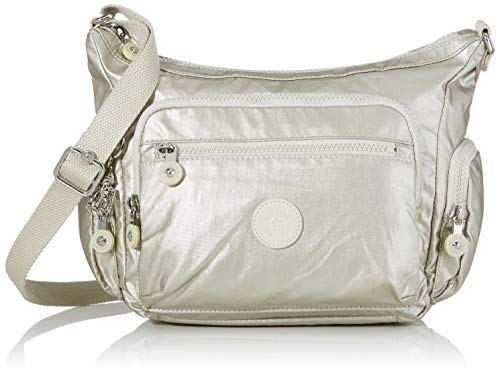 Kipling - Gabbie S, Bolsos bandolera Mujer, Dorado (Cloud Metal), 29x22x16.5 cm (B x H T)