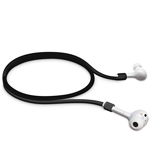 kwmobile Cinta de sujeción Compatible con Huawei FreeBuds - Correa para Auriculares - Banda Strap Negro