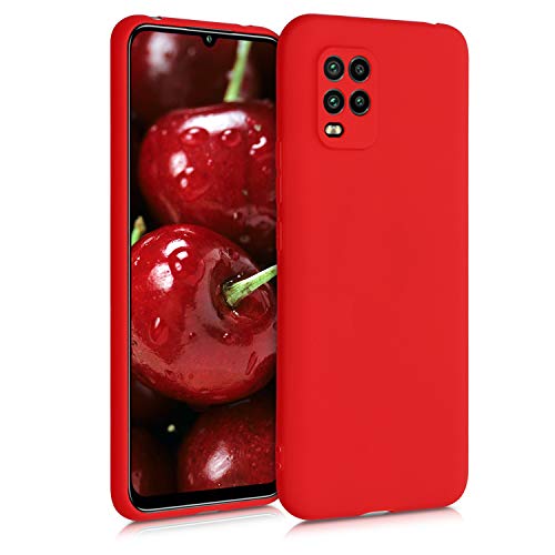 kwmobile Funda Compatible con Xiaomi Mi 10 Lite (5G) - Carcasa de TPU Silicona - Protector Trasero en Rojo Mate