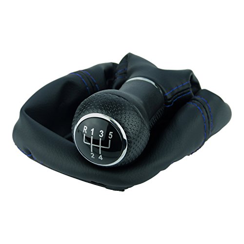 L & P Car Design L&P A252-12 - Funda para palanca de cambios (5 marchas, 23 mm, compatible con VW Golf 4 IV marco pomo Plug Play)