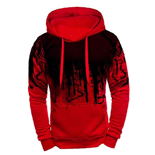 La Ropa de la Chaqueta de los Hombres de la Moda de Invierno Polar Armada Sudaderas con Capucha Camuflaje Abrigos para Hombre Casual Caliente Grueso con Capucha Prendas Rojo XL