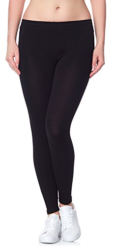 Ladeheid Leggins Pantalones Largos Ropa Deportiva Mujer LAMA02 (Negro13, S/M)