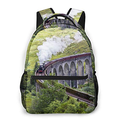 Lawenp Mochila Unisex de Moda Viaducto de Glenfinnan Escocia Tren de Vapor Mochila Ligera para portátil para Viajes Escolares Acampar al Aire Libre