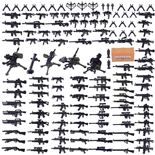 Leic Conjunto de Armadura de Arma de 96 Piezas para el Equipo de SWAT Compatible con Lego Minifigures Soldiers Soldiers