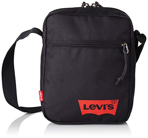 Levi's Mini Crossbody Solid (red Batwing) Hombre Shoppers y bolsos de hombro, Negro (R Black) 5.5x15.5x21 centimeters (W x H x L)