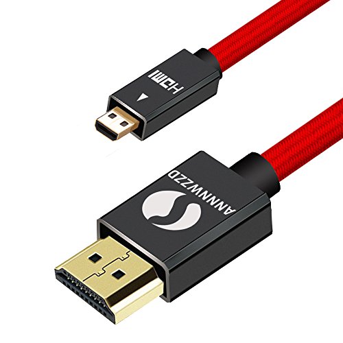 LinkinPerk - Cable micro-HDMI a HDMI, alta velocidad, Compatible con Ethernet, 3D, 4K y retorno de audio