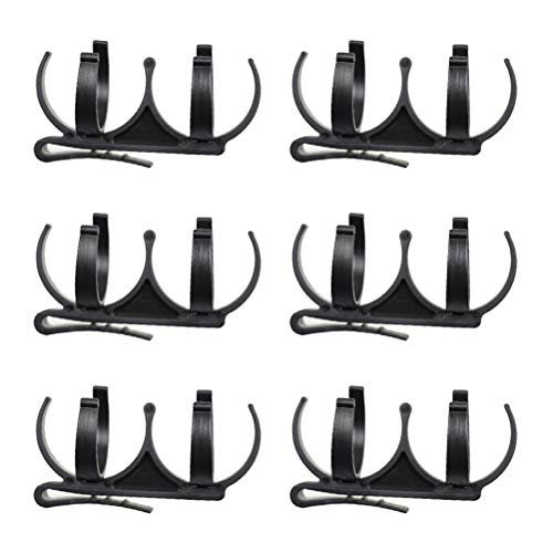 LIOOBO 6PCS Golf Ball Retriever Grabber Pick Up Herramienta Rotativo Plegable Ball Clip Accesorios (Negro)