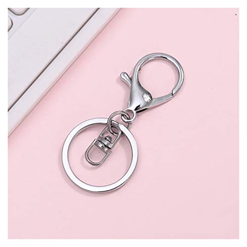 Llavero Ornamentos 10pcs / Lot Llaveros Accesorios 30mm Anillo dominante de Cadenas Cortas Cierre de Langosta Clave Llaveros Gancho for la joyería Que Hace Resultados de DIY Regalo