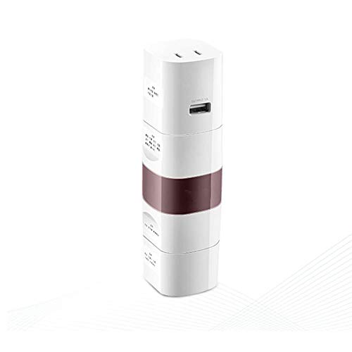 LQZHP Adaptador Universal eléctrico para enchufes de Viaje convertidor de Corriente Todo en uno US/UK/EU/AU de Uso Mundial para Viajes