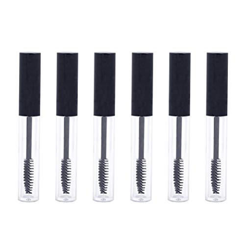 Lurrose 6 unids 1 ML Portátil Vacío Pestañas Vial Tube Crema de Pestañas Botella Mascara Tubo Muestra Contenedor Cosmético