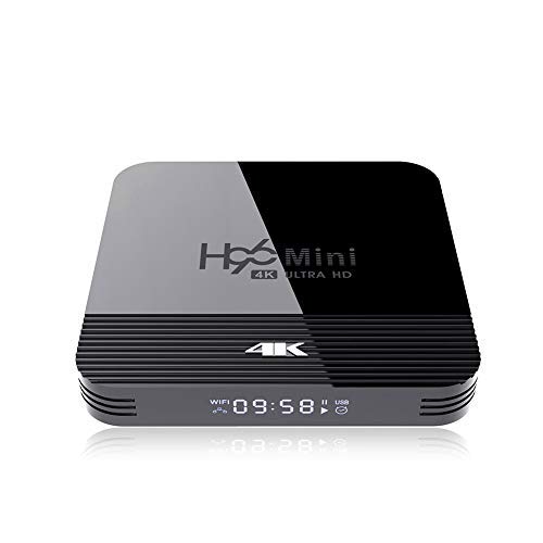 LZDseller01 H8 TV Box, HD DVB-T Decoder Reloj, WiFi Digital 5G 2.4G Media Player, RK3228 3D Dual Band para Android 9.0, Negro, 10x10x1.8 cm, Negro, 1g + 8g