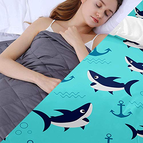 Manta Lastrada con Funda,6.8kg Manta de Peso Autismo para Peso Corporal 49-63kg para Reducir El Autismo, La Ansiedad, Los Nervios,152x203cm,Verde