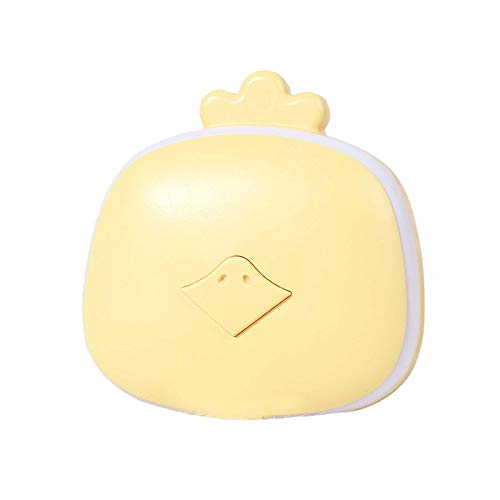 minjiSF Treasure - Calentador de manos eléctrico para hombre (USB, recargable, portátil, luz LED, maquillaje, espejo, invierno, 1000 mAh) amarillo talla única