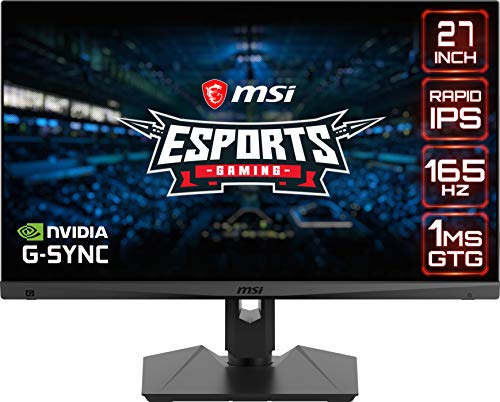 MSI Optix MAG274QRF-QD - Monitor de 27" (69 cm) con Pantalla Rapid IPS, curvatura Plana (WQHD 2560 x 1440, 16:9, G-Sync Compatible, Anti-Glare), Color Negro