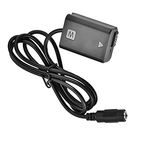 Mugast NP-FW50 Adaptador de batería simulada, Batería DC Banco de energía Adaptador USB Decodificación Completa con Cable para Sony A6300 A5000 NEX-5N, etc.