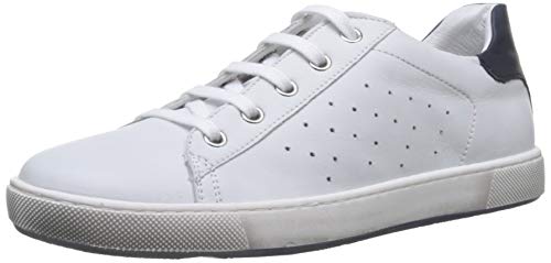 Naturino Hasselt Zip, Zapatillas de Gimnasia para Niños, Blanco (Bianco/Navy 1n09), 32 EU