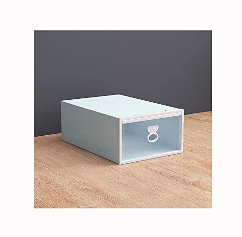 NAXIAOTIAO La Caja De Zapatos, Caja De Plástico Espesar Cajón, Zapato, Zapatos Bastidores Pequeños Caja De Almacenamiento De Cosméticos, Fácil De Tomar, Sin Olor (2 Piezas),Verde