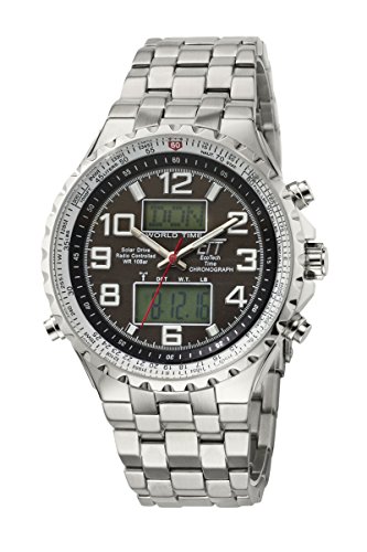 No Name (foreign brand) Funk, Solar Chronograph EGS-11328-81M (Ø x H) 45mm x 14mm Plata cajamaterial=Edelstahl Materia