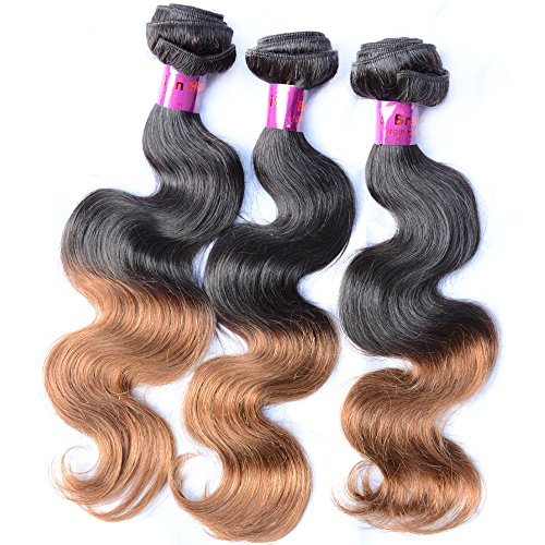 Noble Reina pelo Remy Malasia Ombre Cabello humano Weaves 10 A cuerpo Wave Virgin pelo trama libre Tangle 3 Bundles montón