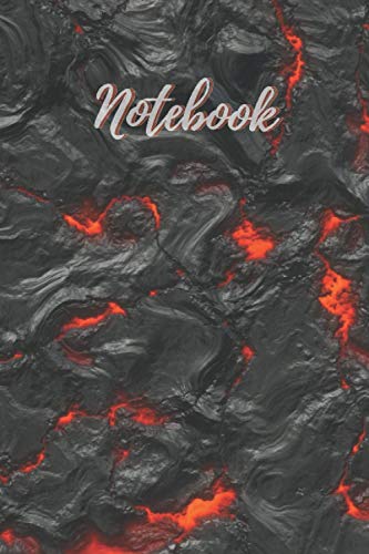 Notebook: Hot Lava Volcano Notebook, Volcanologist Gift, Lined Notebook Journal, 6" X 9", 120 Pages, Geology Notebook