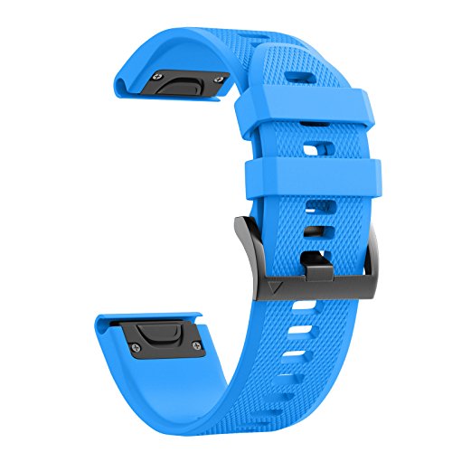 NotoCity Garmin Fenix 3 Correa, Silicona Reemplazo Correa para Garmin Fenix 5X/Fenix 5X Plus/Fenix 6X/Fenix 6X Pro/Fenix 3/Fenix 3 HR, Easy-Fit, no Adapta a Fenix 5