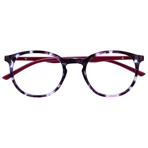 Opulize Met Bloqueo Luz Azul Gafas De Lectura Computadora Juego De Azar Púrpura Rojo Cereza Hombres Mujeres Bisagras Resorte B60-5 +1,50