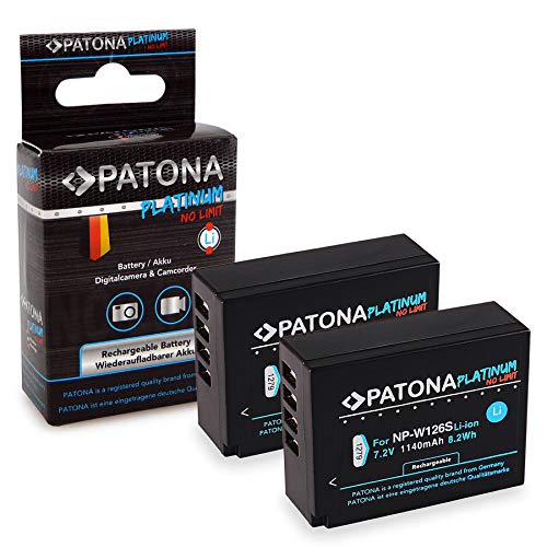 PATONA 2X Platinum Bateria NP-W126S Compatible con Fujifilm FinePix HS30EXR HS33EXR HS50EXR XPro-1 XPro-2