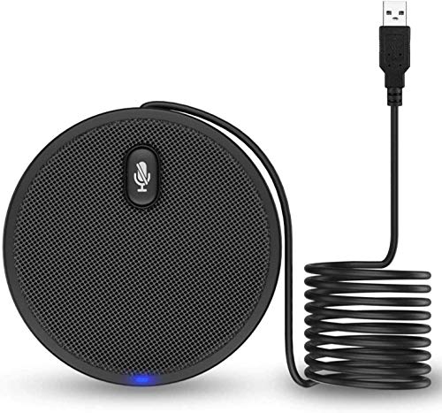 PC Micrófono,USB Micrófonos para informática con Función de Silencio, para Videoconferencias, Juegos, Chatear, Skype, Compatible con Mac OS X Windows