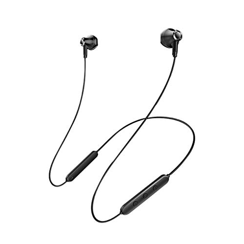 Pigup Correr Deporte Auriculares del teléfono móvil Auricular Bluetooth 5.0 para Auriculares inalámbricos Cuello colgado, Negro