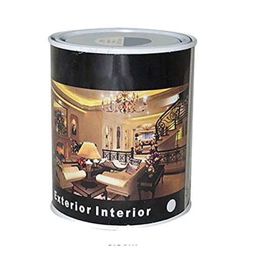 Pintura Esmalte al Disolvente para Madera y Metal, Pintura Alquidica de Rápido Secado para Superfícies Interiores y Exteriores(Gris Perla, 375 ML)