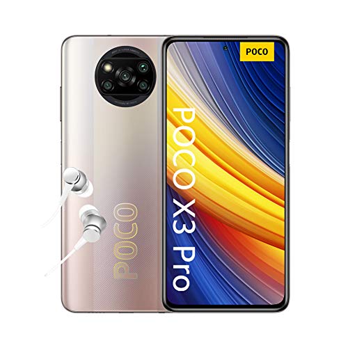 POCO X3 Pro - Smartphone 8+256 GB, 6,67” 120 Hz FHD+ DotDisplay, Snapdragon 860, cámara cuádruple de 48 MP, 5160 mAh, Bronce Metálico (versión ES/PT)