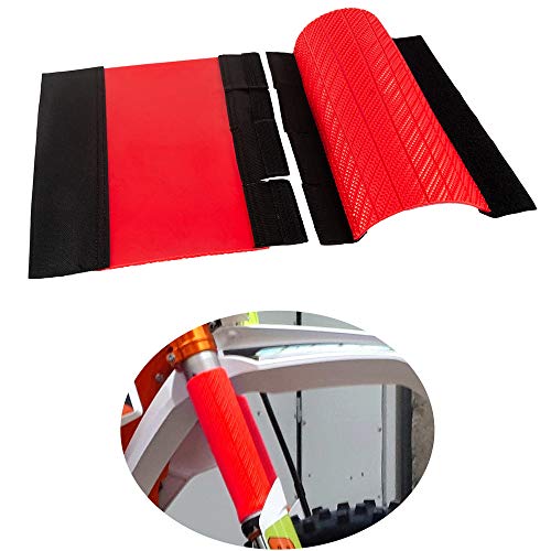 Protectores Universales de la Horquilla Superior de la Motocicleta Envolturas de Goma Polainas Cubierta Protectora para Horquillas con Longitud de 235mm (Rojo)