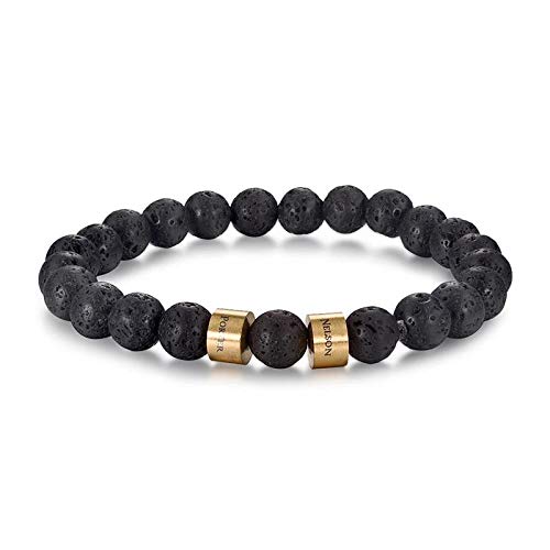 Pulseras Brazalete Joyería Mujer Pulsera con Cuentas De Piedra para Hombres Y Mujeres, Brazalete De Cuentas De Acero Inoxidable A La Moda, Accesorios De Joyería con Ojos De Tigre, Regalos-4_18.5C