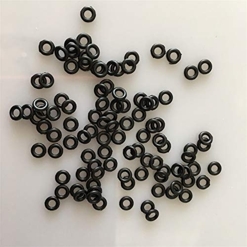 PYunLi-Junta tórica, 100 unids Nitrilo O-Rings Junta de Goma, Anillo de Copia de Seguridad Anillo de Juntas Línea de Sello de nitrilo Diámetro 1 mm, YT935X OD (4-11 mm)