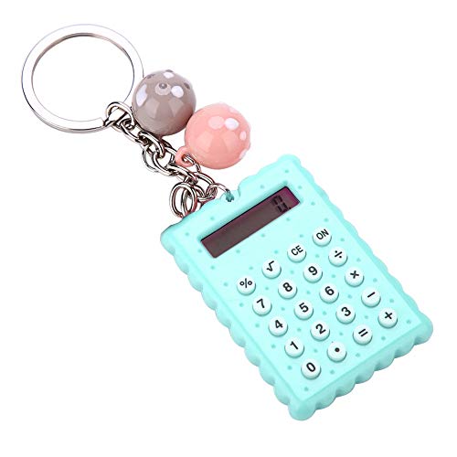 Queen.Y Mini Calculadora de Llavero de Estilo de Galletas Lindo Portátil Calculadora de Bolsillo de Color Caramelo para Niños Estudiantes Regalo Llavero Decoración