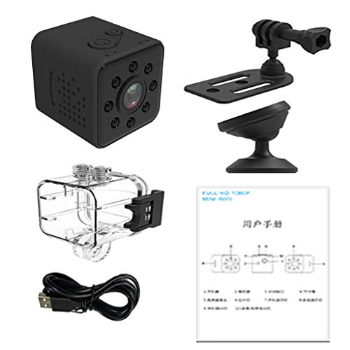 Quelima SQ23 Mini Wifi 1080P 155 Grados Gran Angular Deportes Impermeable Versión Nocturna Grabadora De Video Dashcam - Negro