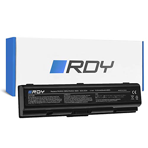 RDY Batería para Toshiba DynaBook Satellite T42 240E/5W T43 220C/5W 253E/5W T30 160C/5W 166E/5W T31 186C/5W 200E/5W TV/68 (4400mAh 10.8V)