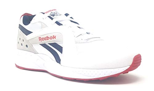 Reebok Hombre PYRO Unisex Running DV7296 Blanco/Skull Gris/Azul Marino/Rojo, blanco (Blanco), 43 EU