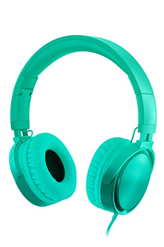 Rockpapa Grade Auriculares de Diadema Plegable Cancelación de Ruido para Dispositivos iPhone y Android, iPod iPad MP3/4 Verde del Gradiente