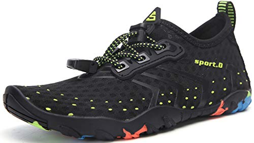 SAGUARO Zapatos de Agua para Niños Niñas Zapatos de Playa Escarpines para Deportes Acuático Natación Buceo Piscina Antideslizante Transpirable, 021 Negro, 33 EU