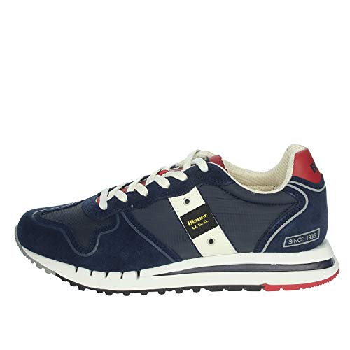 Scarpe Blauer Sneaker Running Quartz in Suede/Tessuto BLU Navy uomo US21BU09 40