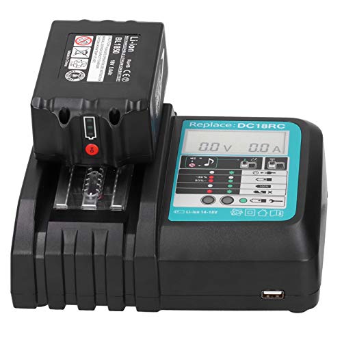 SEDOOM Cargador De Batería, para Makita, Pantalla LCD Puerto USB Equipo Industrial, DC18, RC 100-240V, Enchufe De La UE