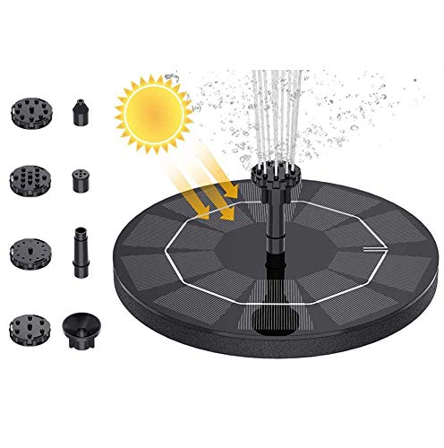 SEGMINISMART Fuente Solar, Bomba de Fuente de Agua Solar para pájaros, portátil, Flotante alimentada por energía Solar, Bomba de Agua Flotante para baño de pájaros, jardín, Estanque, Piscina