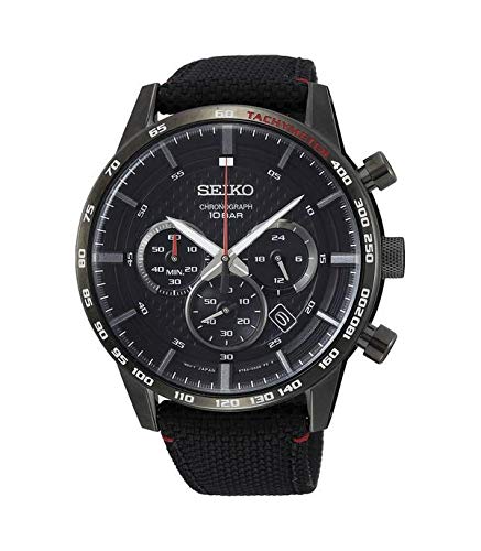 Seiko Reloj Analógico para Hombres de Cuarzo con Correa en Cuero SSB359P1