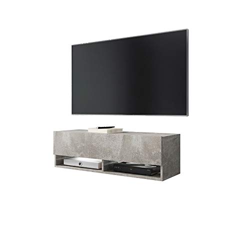 Selsey Wander Mueble para televisión, Aspecto de hormigón Mate, 100